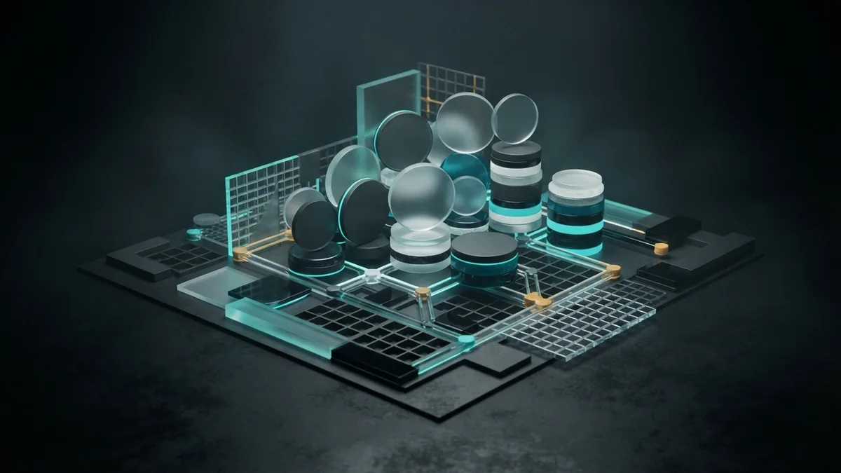 Currency value and price shifts Abstract currency balance with dark glass forms and teal light, reflecting price and exchange rate shifts